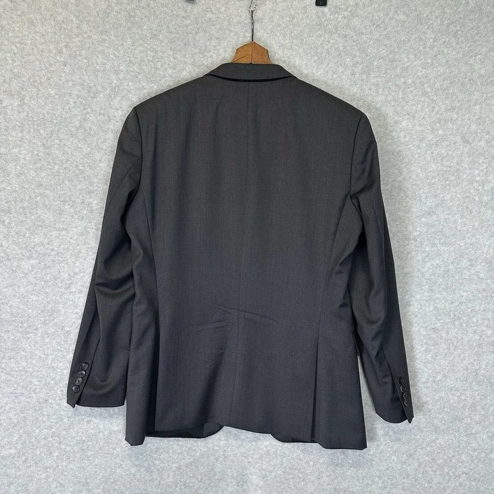 Boss Hugo Trabaldo Togna 1840 Super 120 Virgin Wool Blazer Sz 40R Black 2 Button